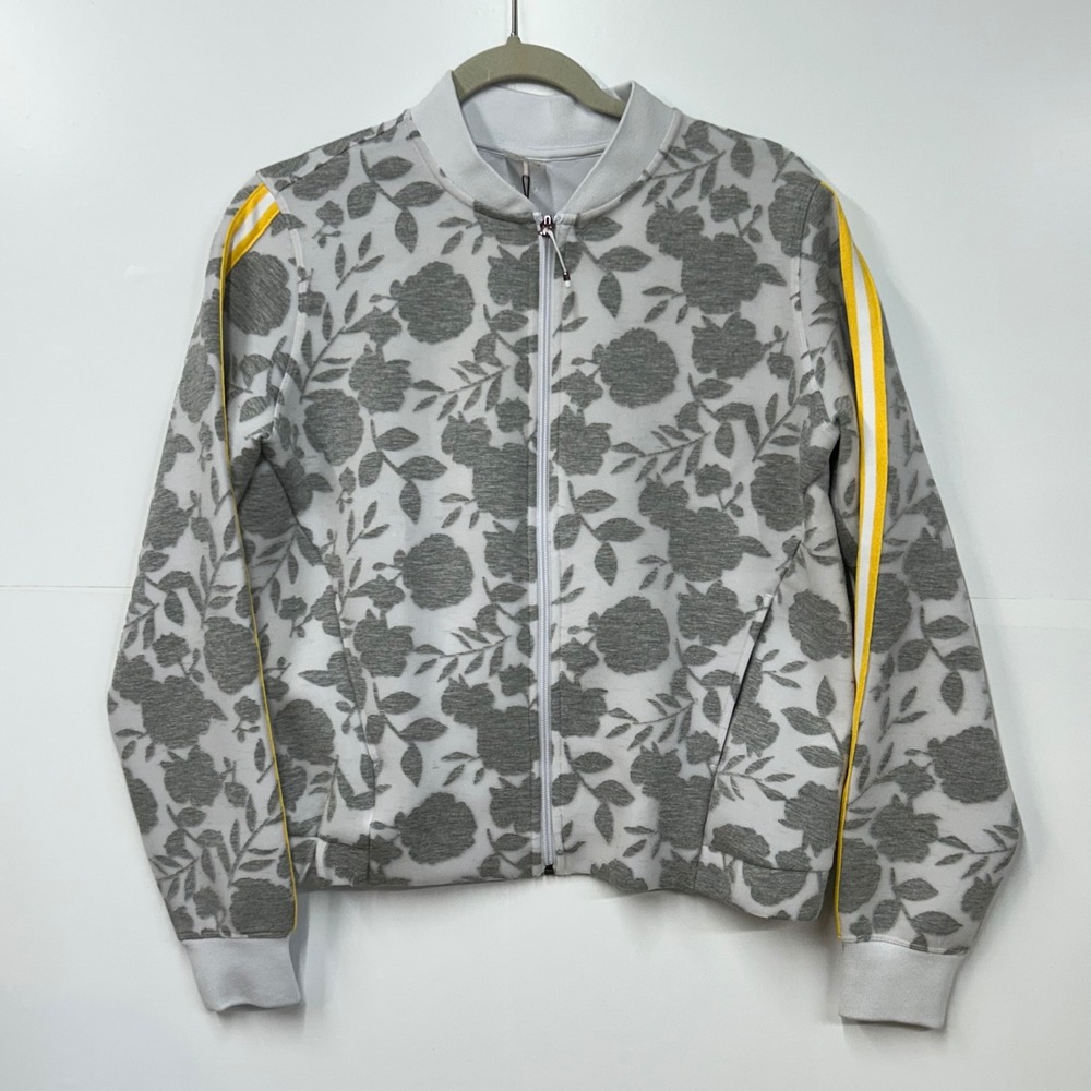 Calia Medium Carrie Underwood Burnout Spacer Jacket White Grey Floral NWT